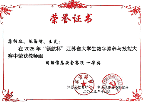 2025领航杯 网络信息安全教师组一等奖 唐拥政 陈海峰 王昊